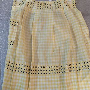 Yellow Gingham Women's Skirt